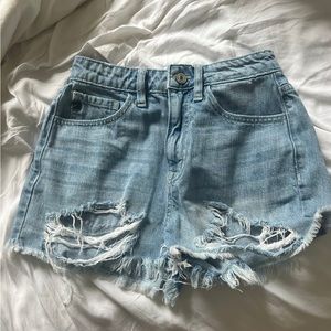 Blue jean shorts